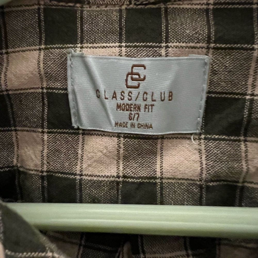 Class Club Checkered Shirt in Green and White